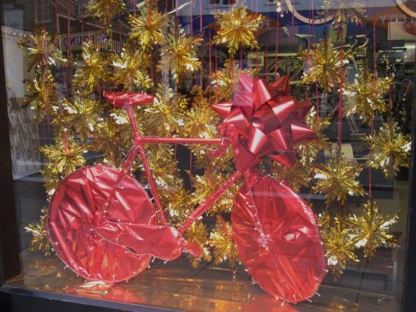 Huge Bow | Large Bow | Big Red Gift Bow | Huge Bows | Christmas Bow | Large Red Bow | Giant Bow | | Push Bike Gift | Bicycle Sale | Big Red Bow | Storefront display