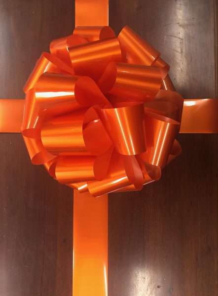 orange gift bow